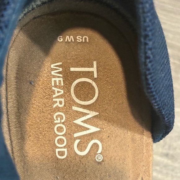 Toms Blue Espadrille Wedge Heels - Picture 4 of 6